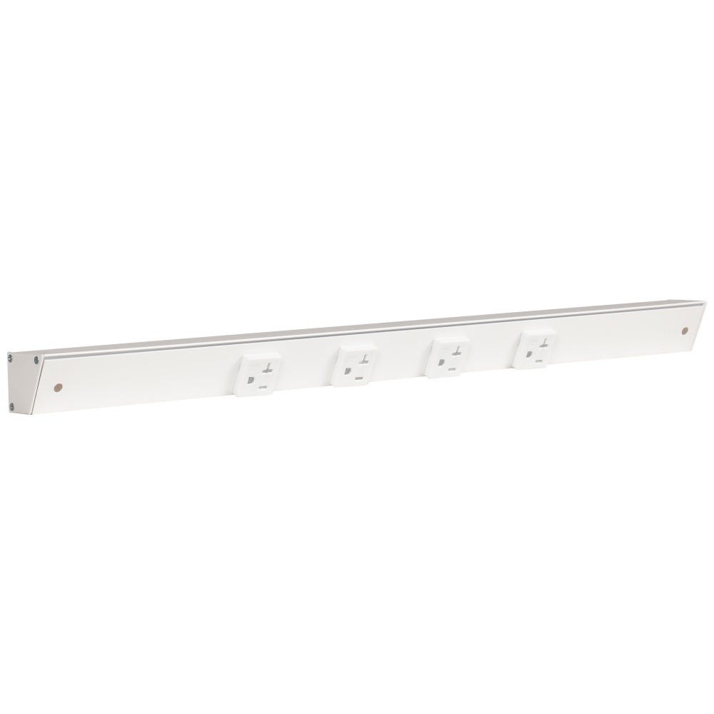 24 inch white finish single receptacles by Task Lighting