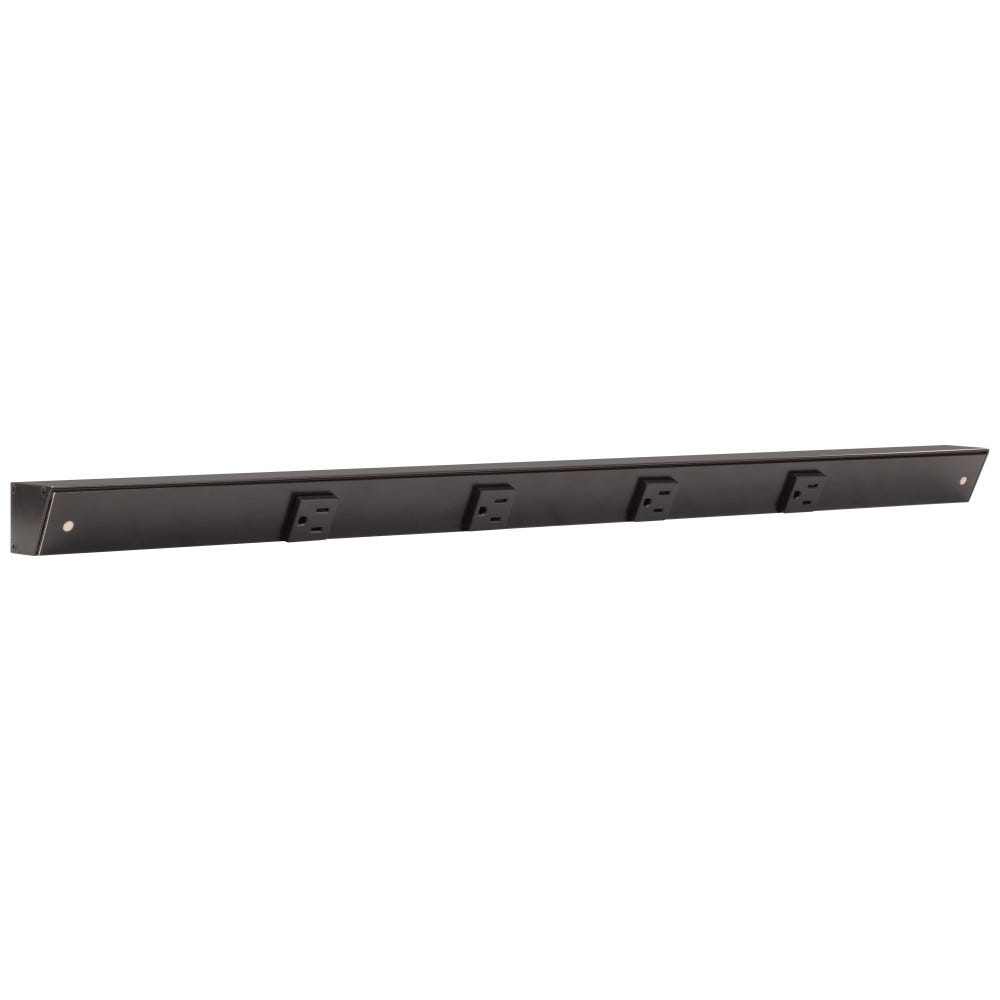 30" Apt, Bk Single Receptacles & Finish in black, sleek design for modern interiors, ideal for light and power needs