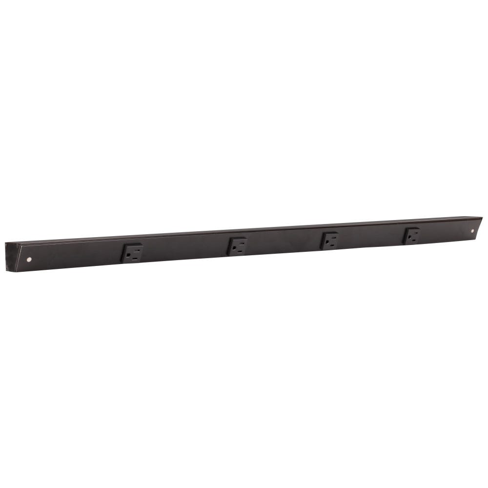 36" Apt, Bk Single Receptacles in black finish, ideal for modern lighting solutions