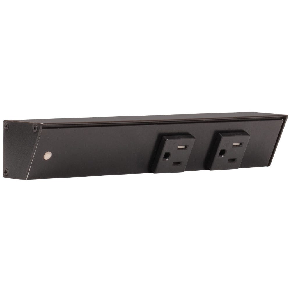 9" Apt black finish single receptacles with left wire entry, perfect for modern lighting solutions