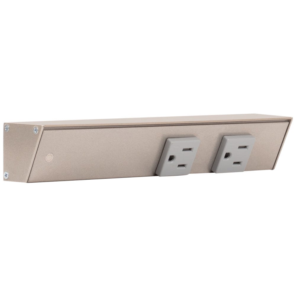9" Apt single receptacle in grey finish with left wire entry, crafted by Task Lighting