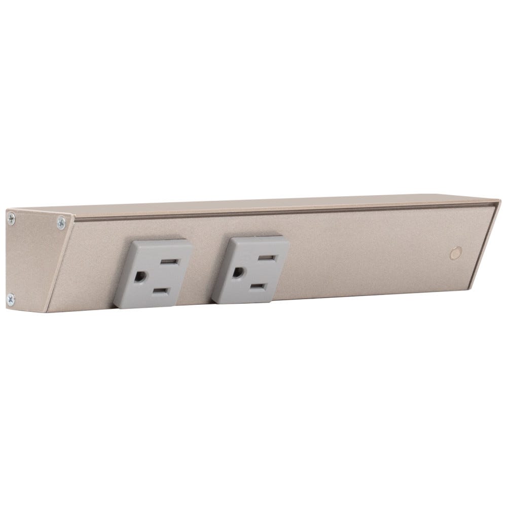 9" Apt Sn Finish Gry Single Receptacle, satin nickel finish, gray color, single receptacle, right wire entry