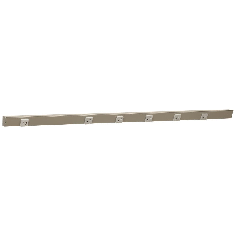 42" Satin Nickel 20A Receptacle with USB-Ac, Grey Single Receptacle, modern electrical outlet