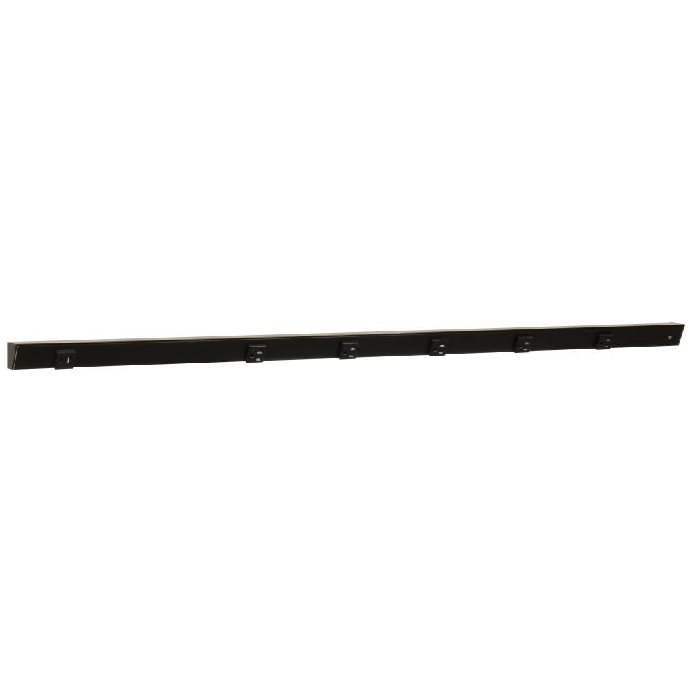 48" Apt 5pcs 20A receptacle with USB-Ac left and wire entry right in black powder finish, single receptacle design