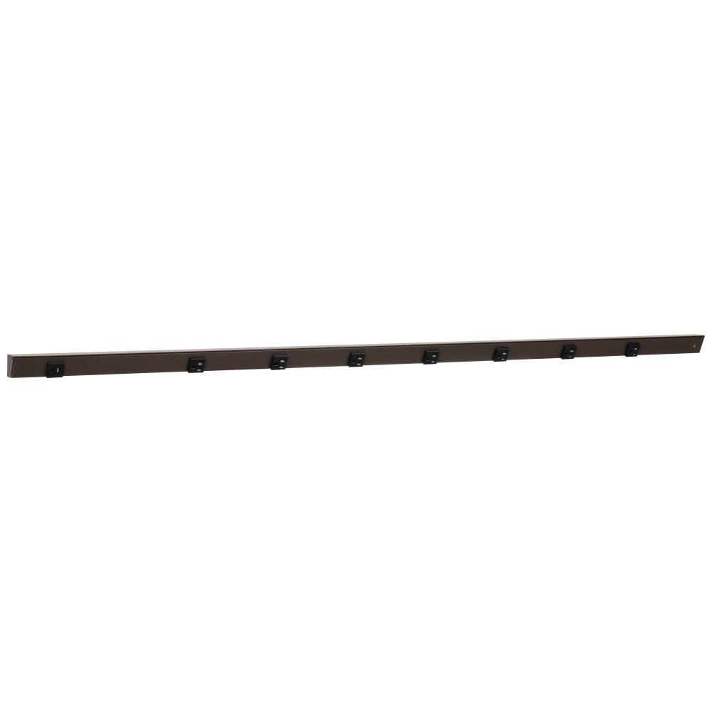 60" Apt 7pcs 20A receptacle with USB-Ac Left, bronze powder finish, black single receptacle