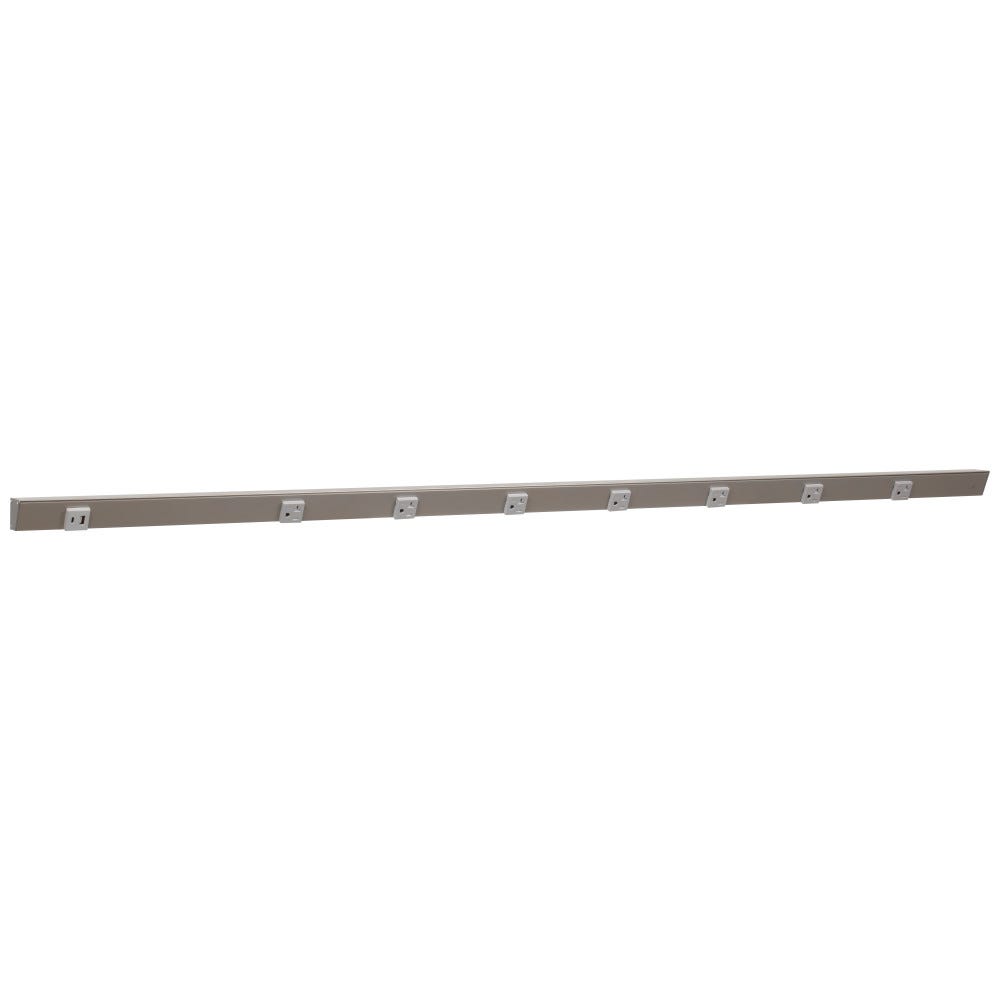 60" Apt 7pcs 20A Receptacle with USB-Ac Left, Satin Nickel Powder Finish, Grey Single Receptacle