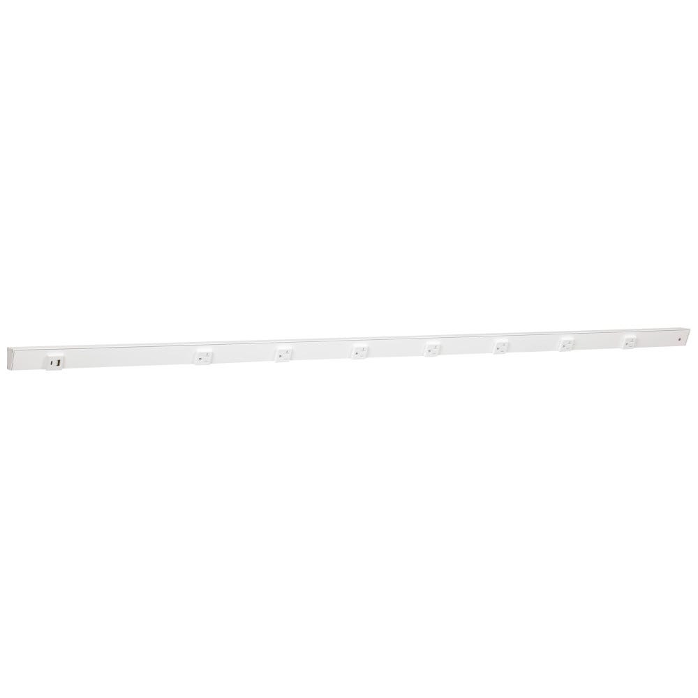 60" Apt 7pcs 20A Receptacle with USB-Ac Left, White Powder Finish, White Single Receptacle