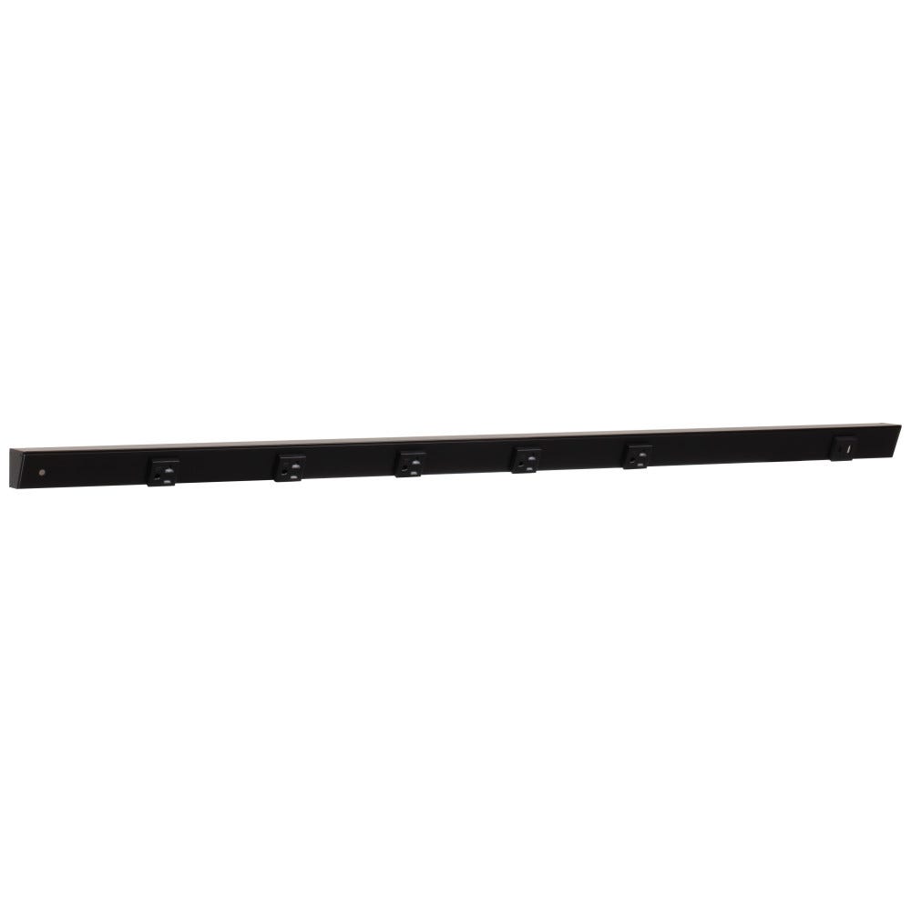 42" Apt 5pcs 20A receptacle + 1pcs USB-AC Right, black powder finish, single receptacle