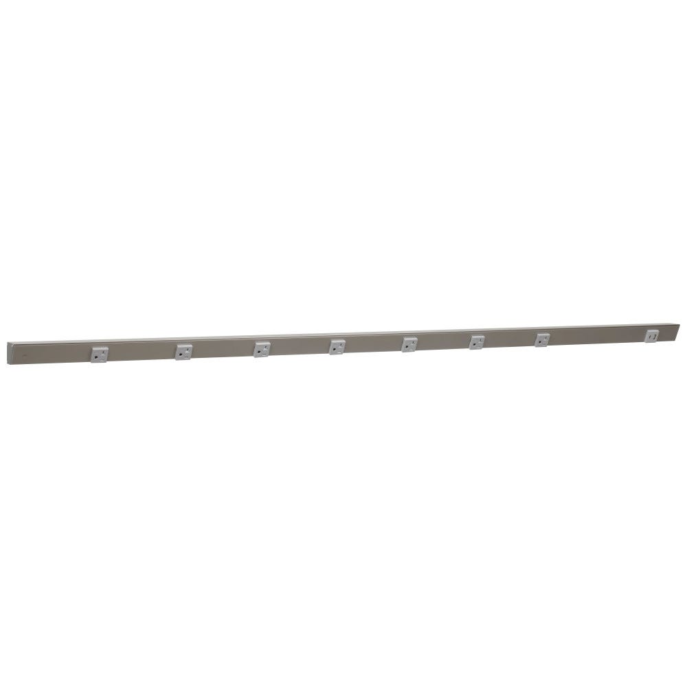 60" Apt 7pcs 20A Receptacle in Satin Nickel Powder Finish with USB-Ac and Grey Single Receptacle