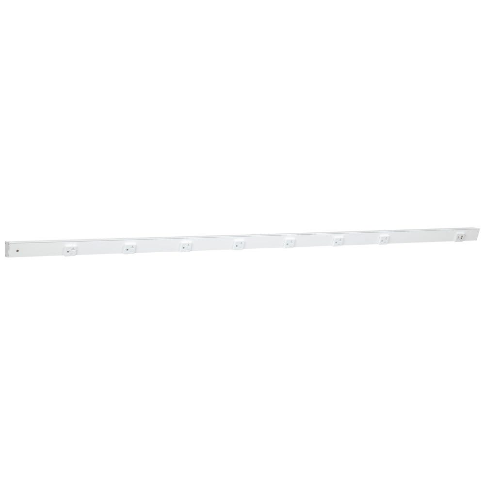 60" Apt 7pcs 20A receptacle with USB-Ac right, white powder finish, single receptacle design
