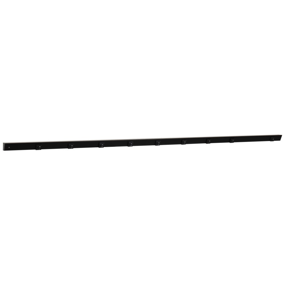 72" Apt 8pcs 20A receptacle + 1pcs USB-Ac Right W/ Wire Entry Left, Black Powder Finish, Black Single Receptacle