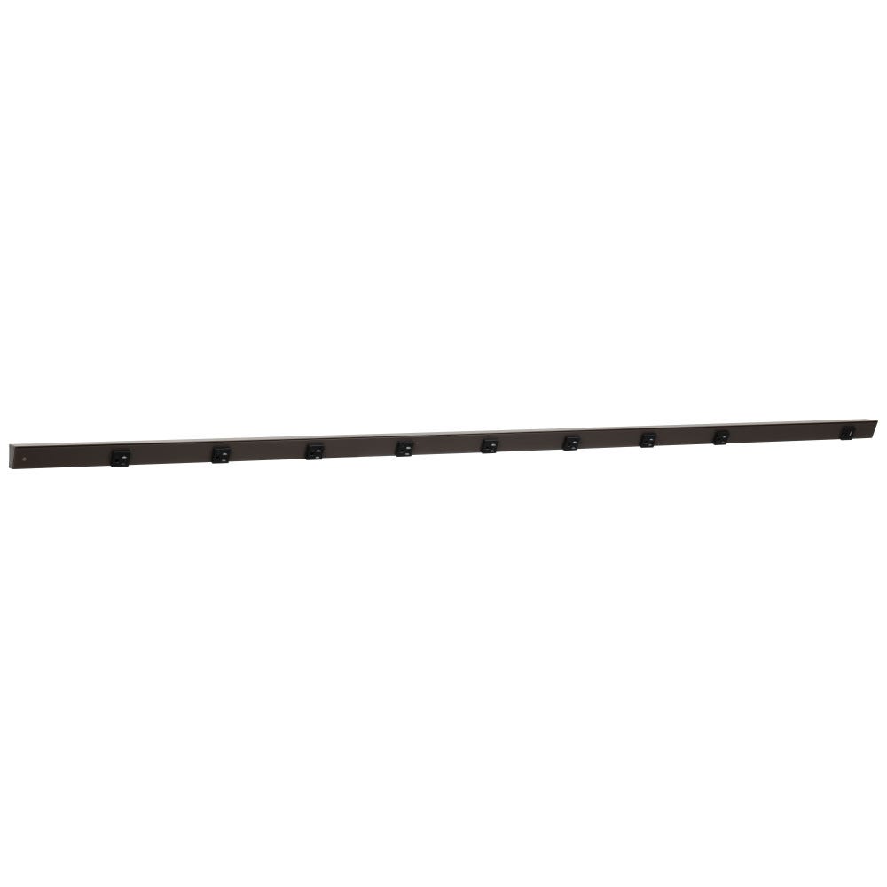 72" Apt 8pcs 20A receptacle with USB-Ac right, bronze powder finish, black single receptacle