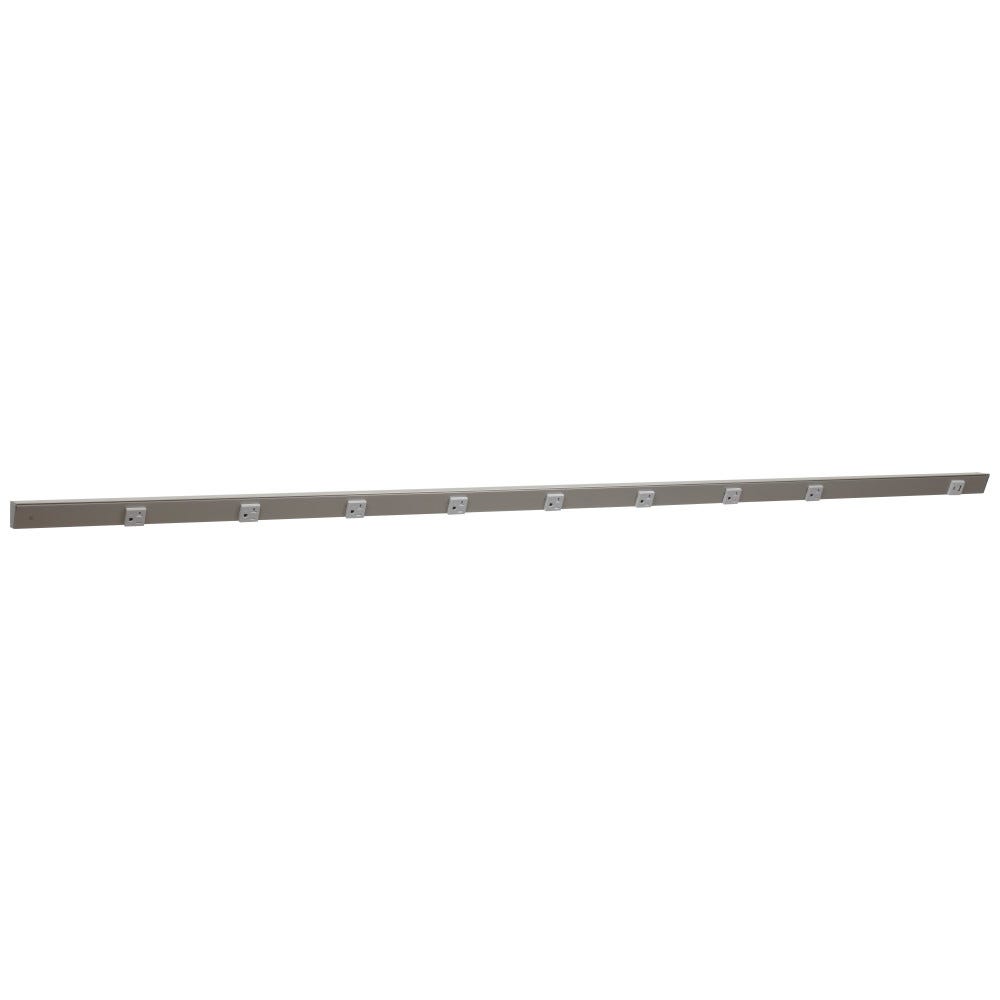 72" Apt Satin Nickel Receptacle with USB-Ac, Grey Single Receptacle, 20A, Powder Finish