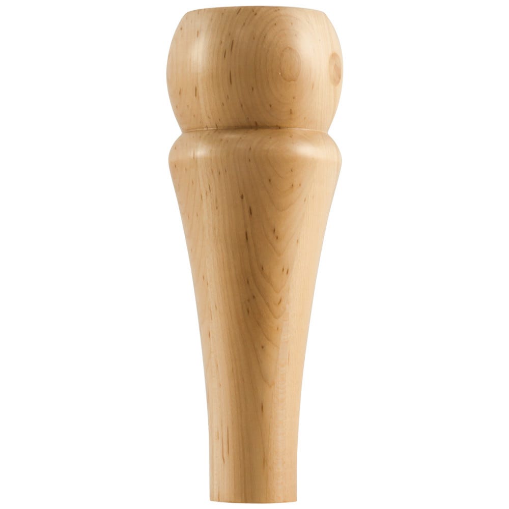 3" Round X 8" Bullnose With Taper Bun Foot