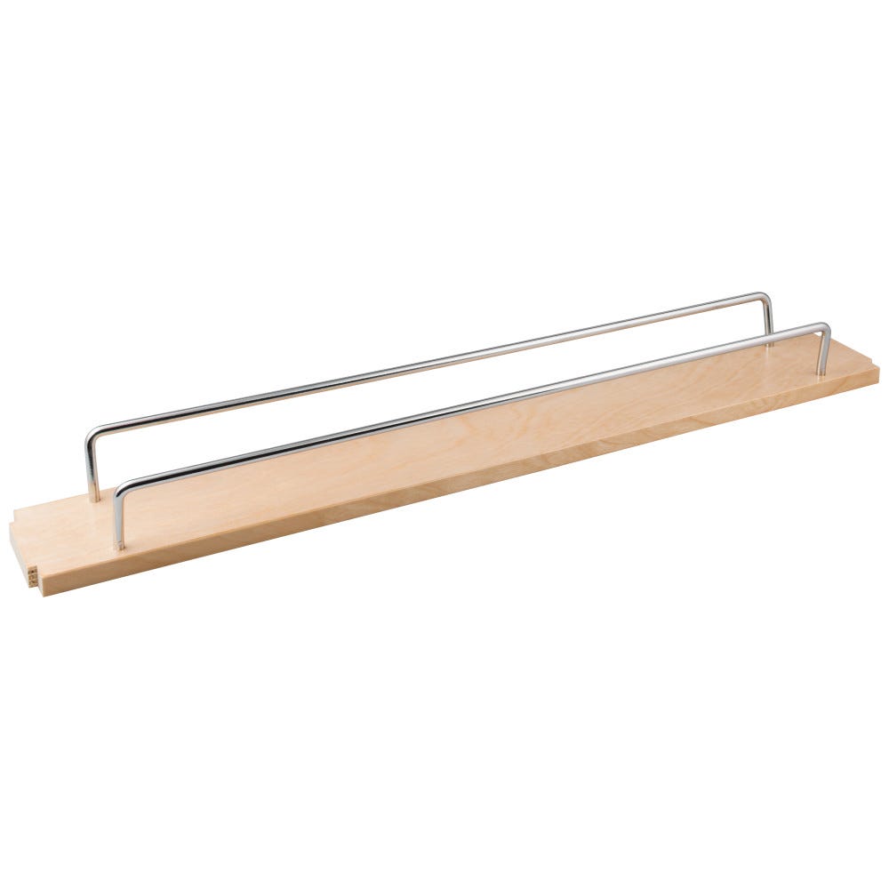 6" Single Shelf for BFPO3 Series Base Cabinet Filler Pullout in white finish, includes clips and metal rails