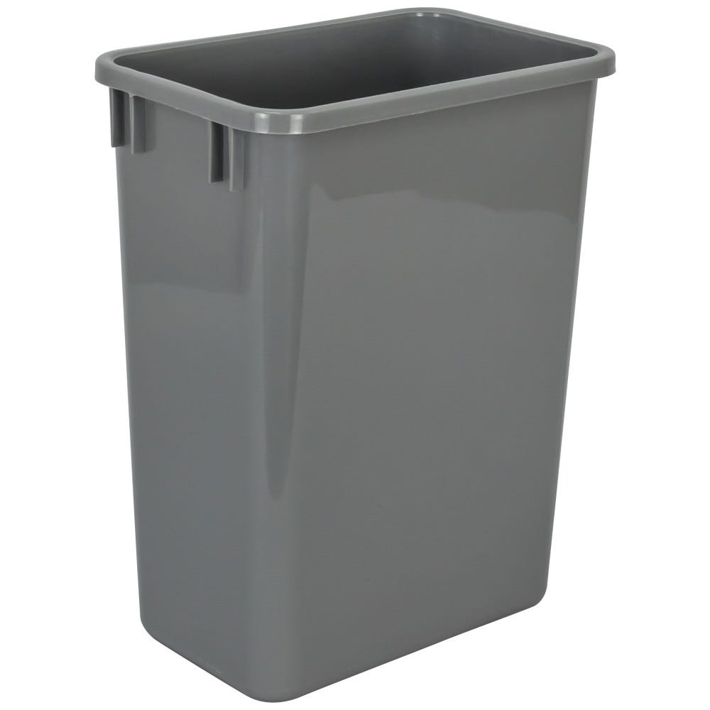 Box of 4 Gray 35 Quart Plastic Waste Containers, gray color, plastic material, perfect for home organization