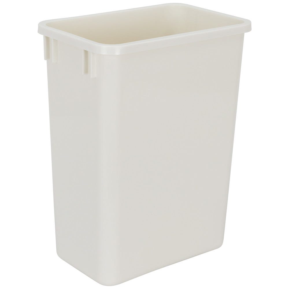 35 Quart Plastic Waste Container in white, durable material for efficient waste management