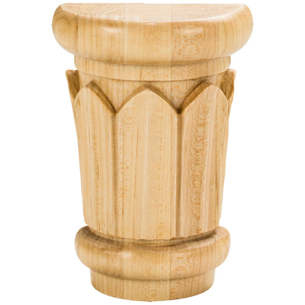 Reed Capital Moulding in Rubberwood, Oak, and Maple finishes, 3-7/16" x 1-3/4" x 4-13/16" size, made from high-quality wood species.