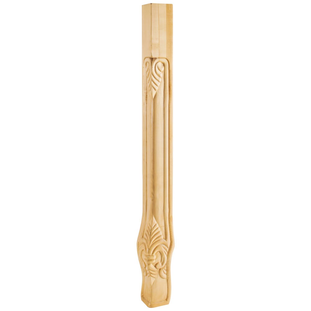 2-3/4" X 2-3/4" X 35-1/4" Acanthus Corner Leg.