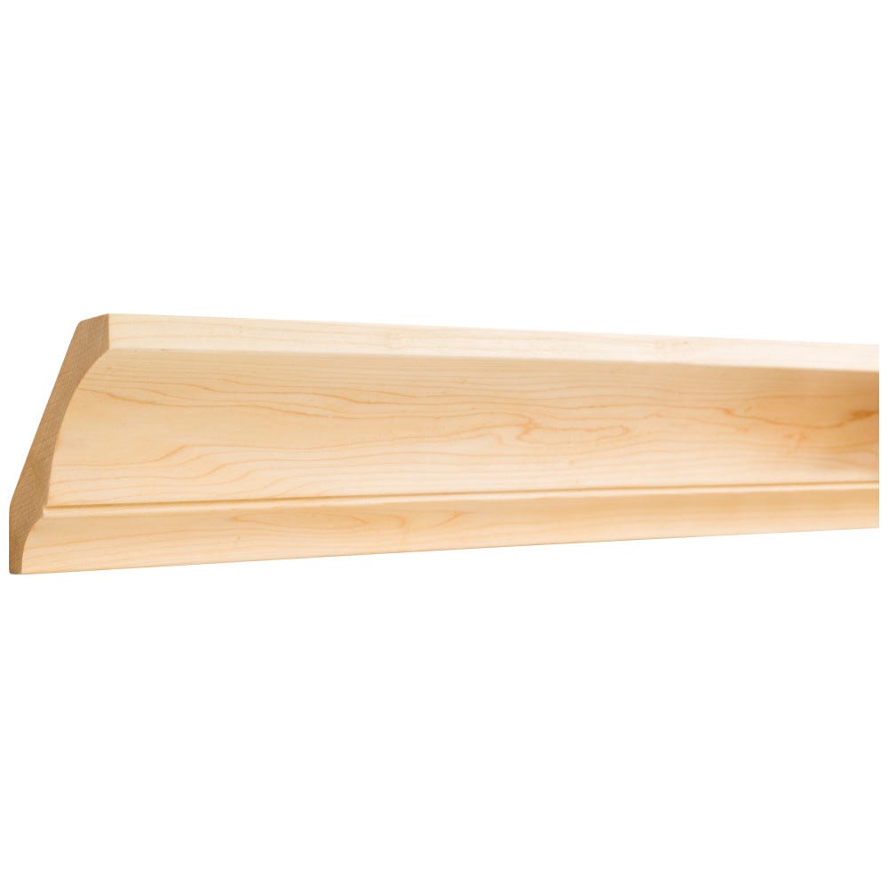 3/4" x 4-1/4" Contemporary Cove Crown Molding in paint-grade finish, ideal for modern interiors