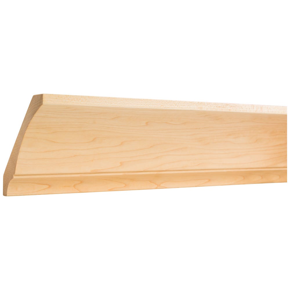 3/4" x 5" Contemporary Cove Crown Molding in paint grade finish, perfect for modern interior designs.