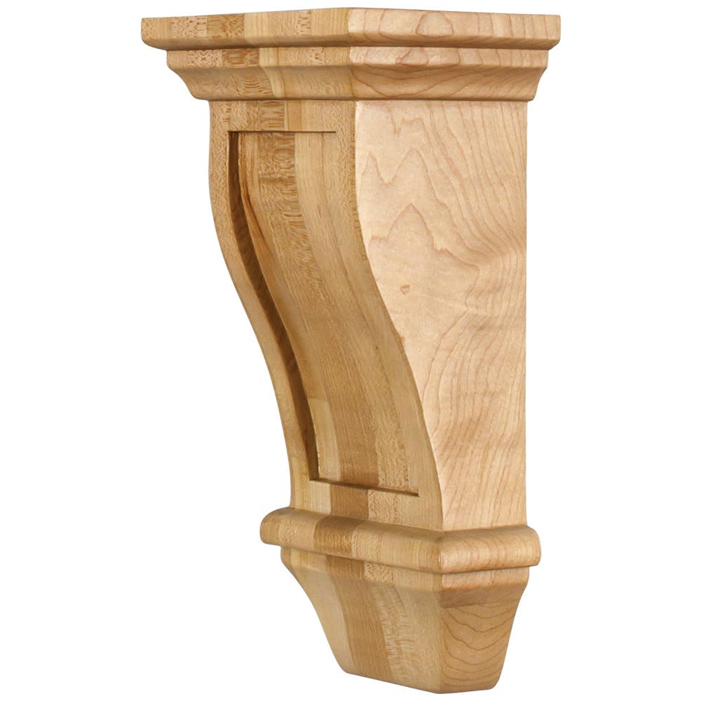 Renaissance Corbel 5x4x10 Maple Alder Rubberwood Cherry carved wood accent