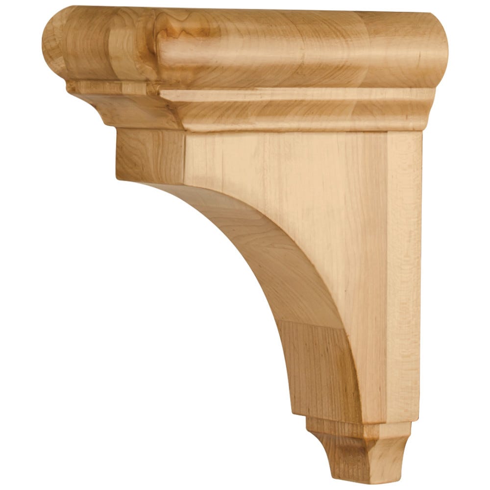3" X 6-1/2" X 8" Transitional Corbel With Bullnose Cap And 1-1/2" Reveal
