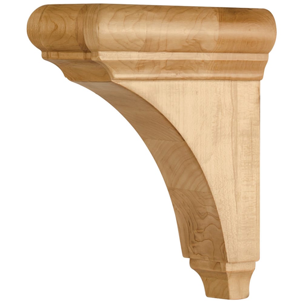 3" X 6-1/2" X 8" Transitional Corbel With Bullnose Cap And Cove Design