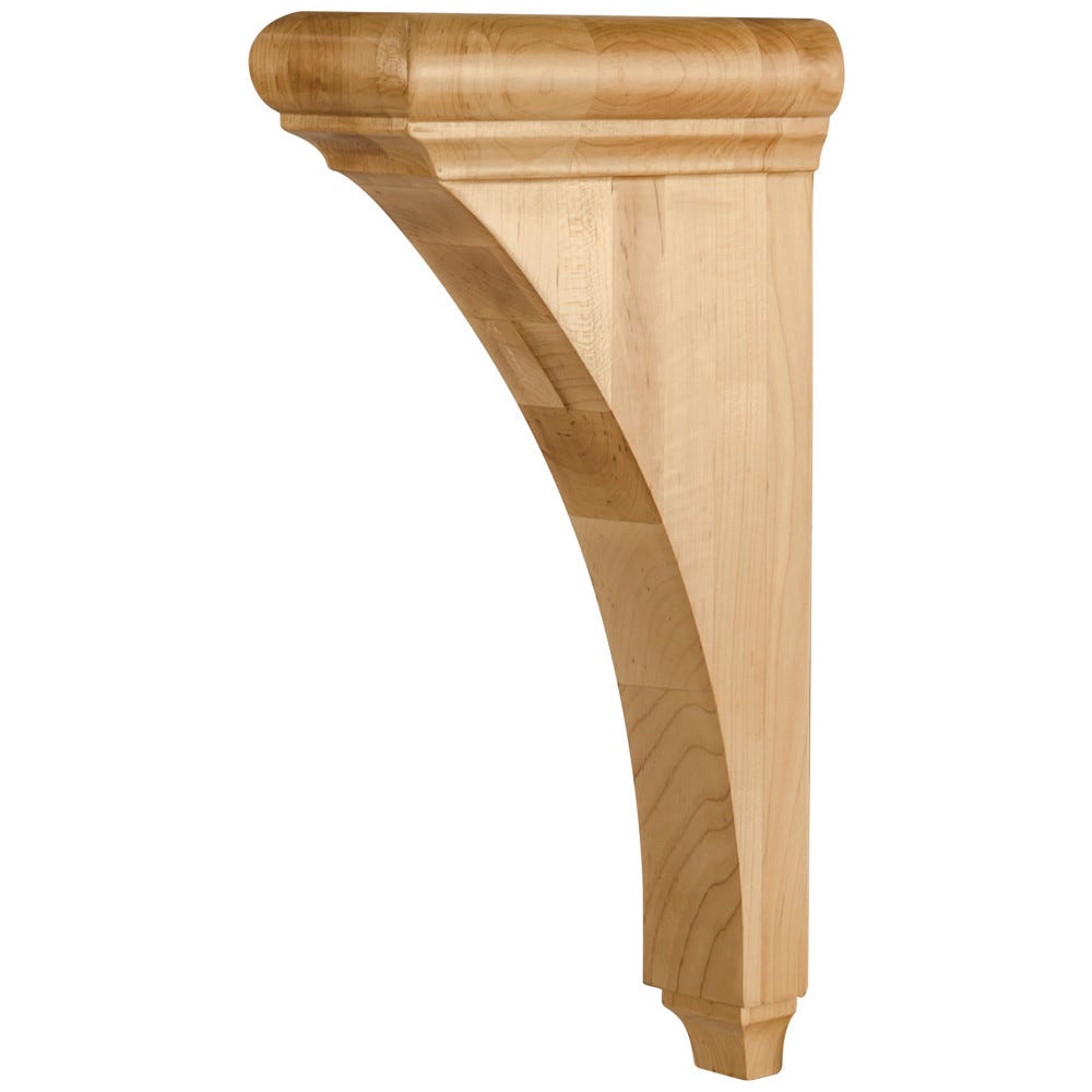 3" X 8" X 14" Transitional Corbel With Bullnose Cap And Cove Design