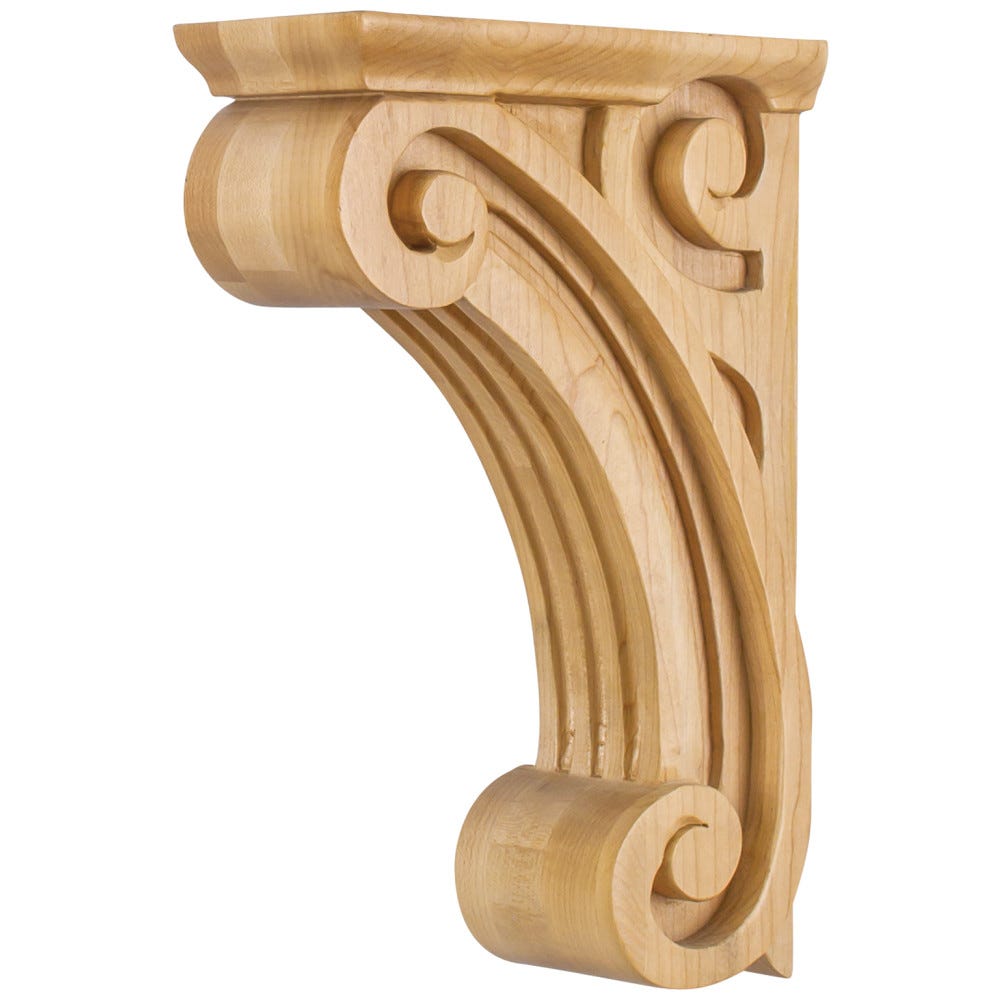 3" X 6-1/2" X 10" Open Space Fluted Corbel
