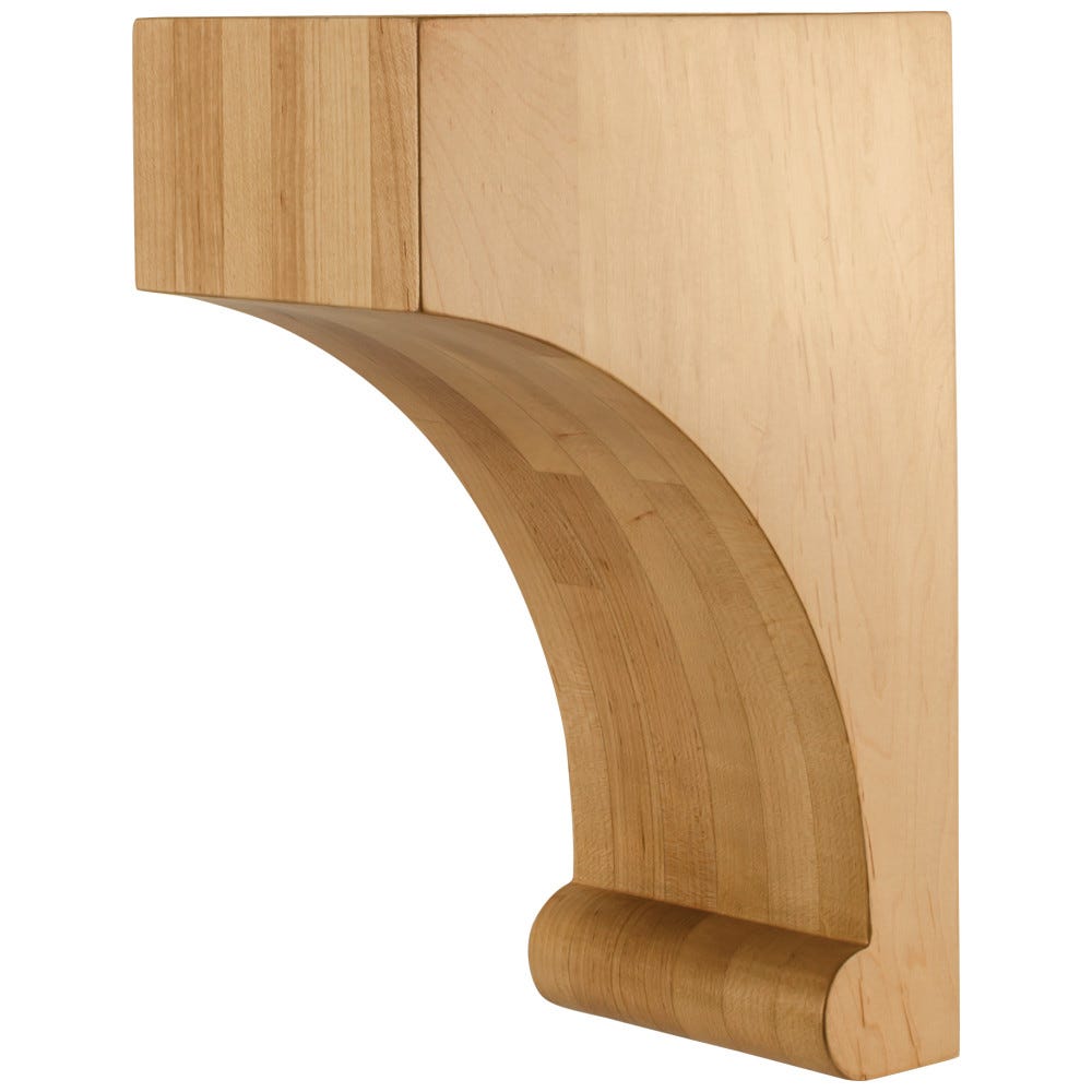 5" X 8-1/16" X 12" Modern Corbel With Bullnose Base