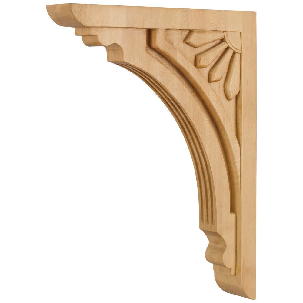 2" X 10-11/16" X 14" Art Deco Corbel.