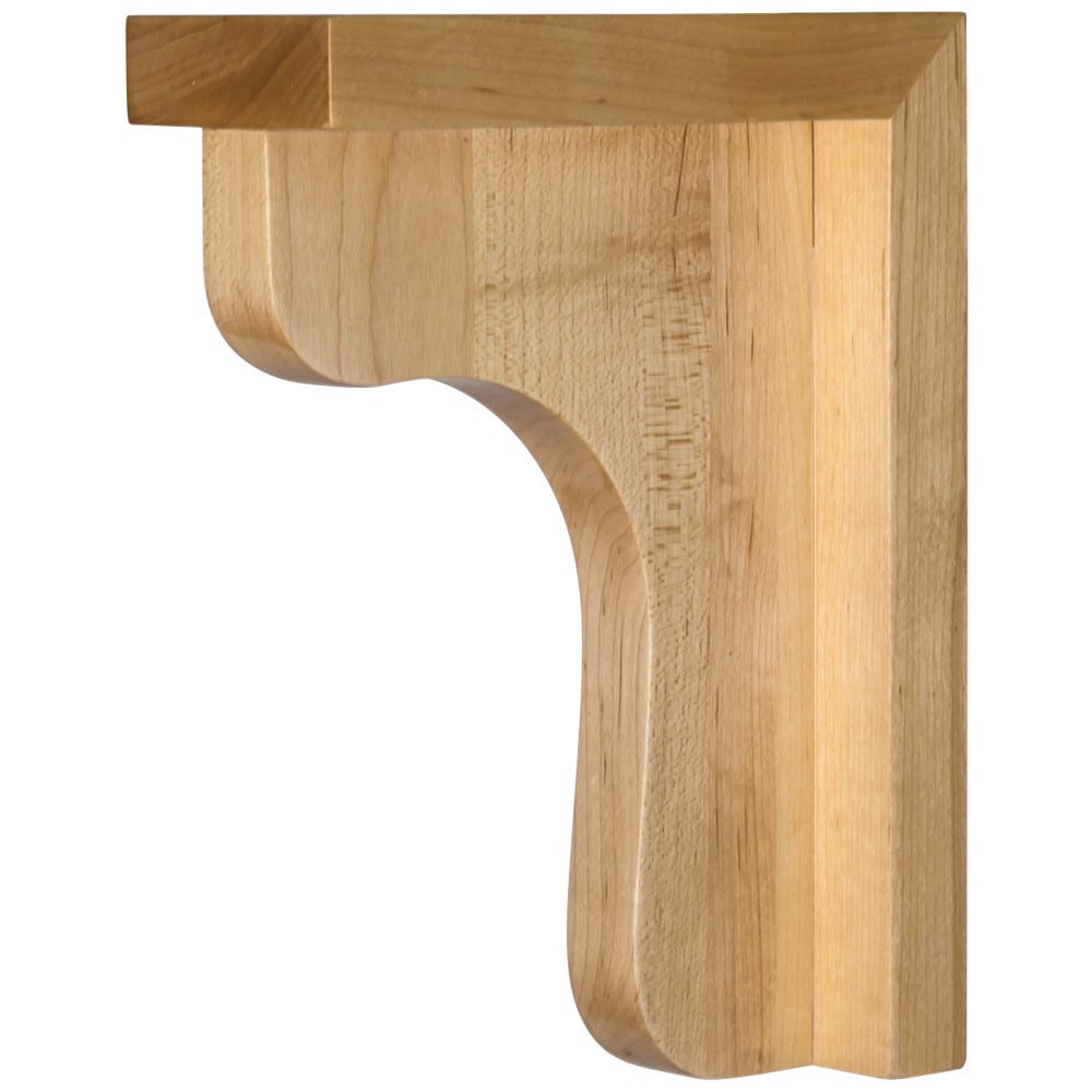 2-1/2" X 6" X 6" Traditional Wood Bar Bracket