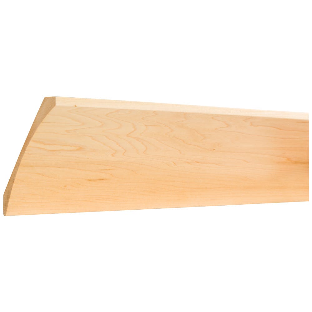 3/4" X 6" Cove Moulding in Hard Maple, natural finish, 8 ft long, perfect for elegant home interiors