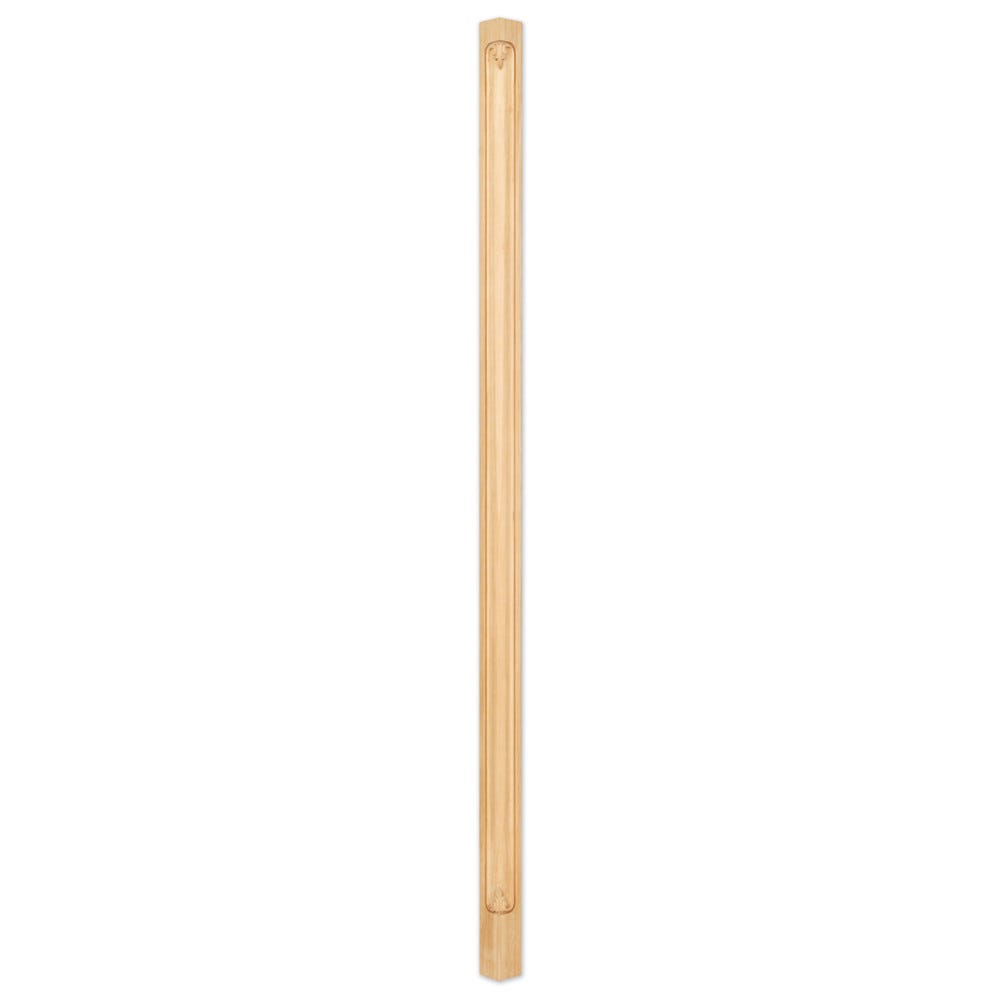 Acanthus Corner Post 2-3/4" x 2-3/4" x 84" in Hard Maple, Cherry, Alder finishes, carved wood material