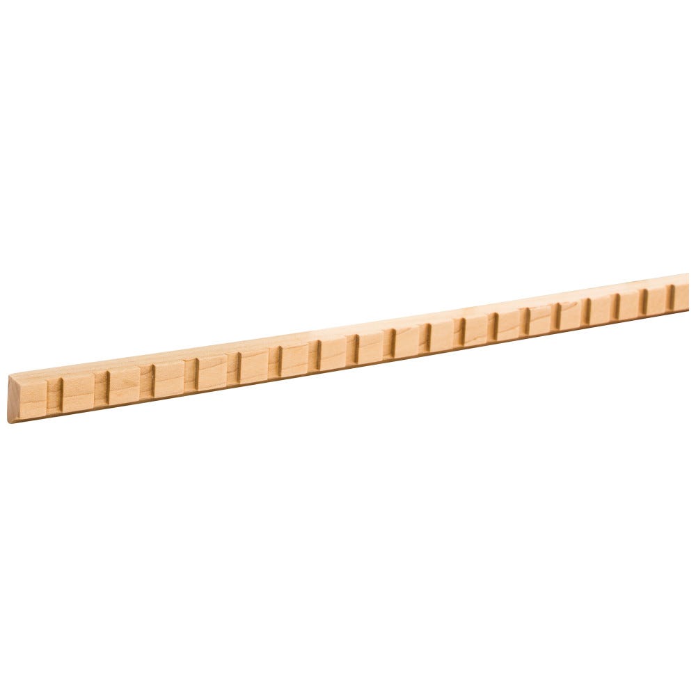 3/4" x 1/2" Hard Maple Dentil Moulding with 1/4" gap and 1/2" teeth