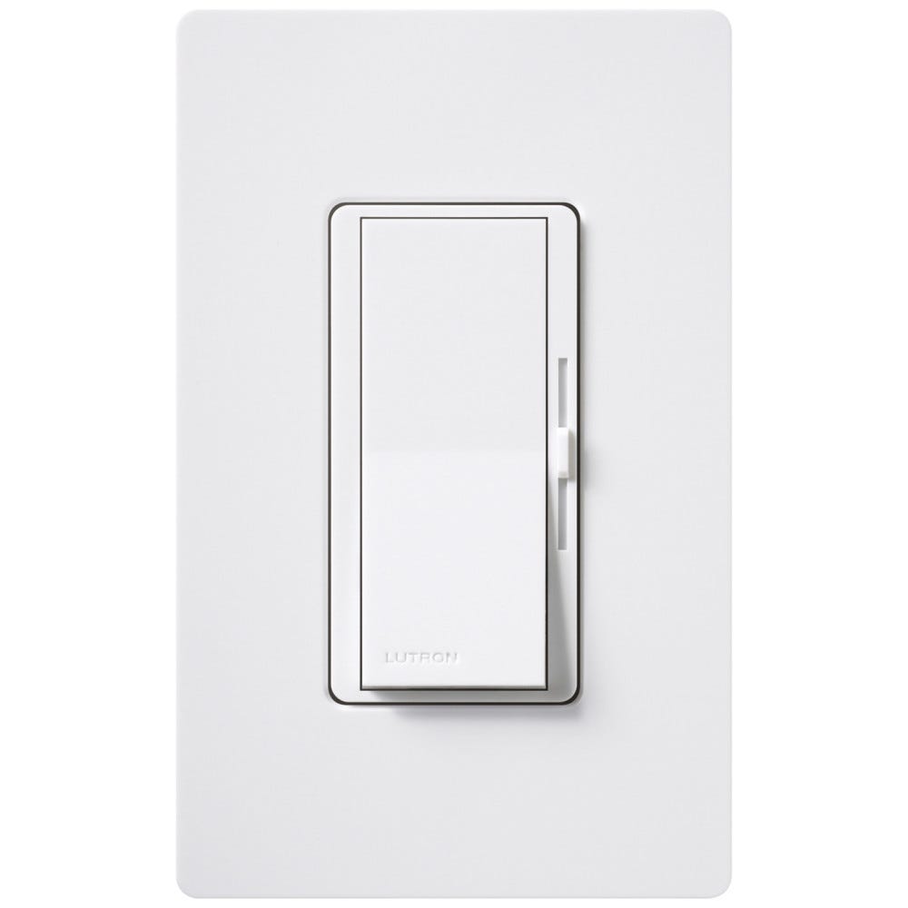 Magnetic Low Voltage Single Pole 600VA - White, modern dimmer switch for low voltage lighting