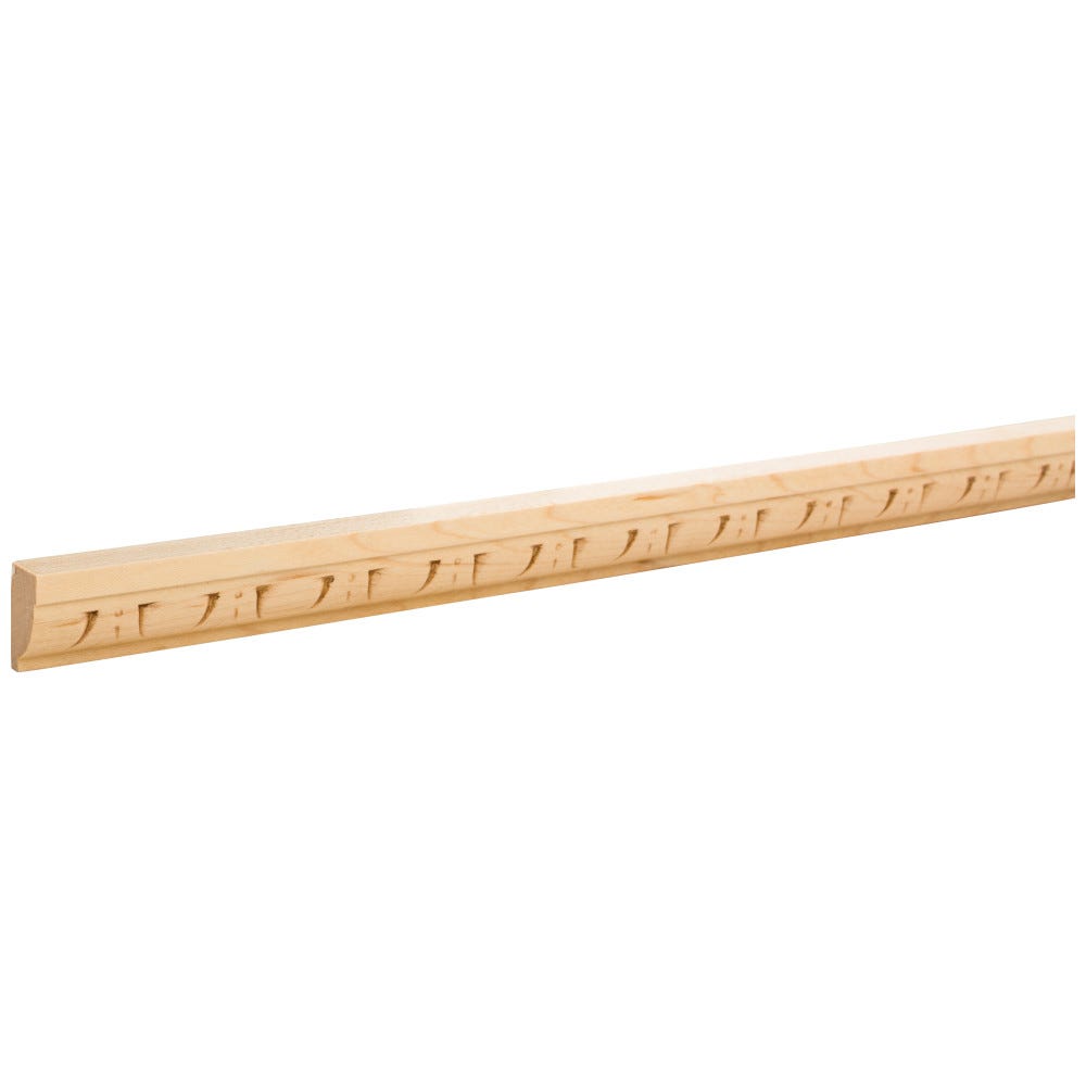 1" X 9/16" Egg & Dart Embossed Moulding, Species: Hard Maple