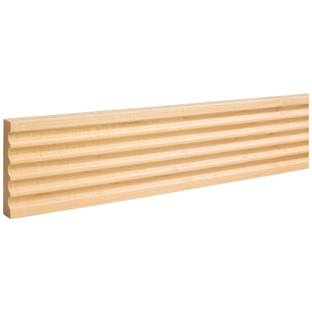 3" x 5/8" Fluted Moulding in Oak finish, crafted from high-quality oak wood