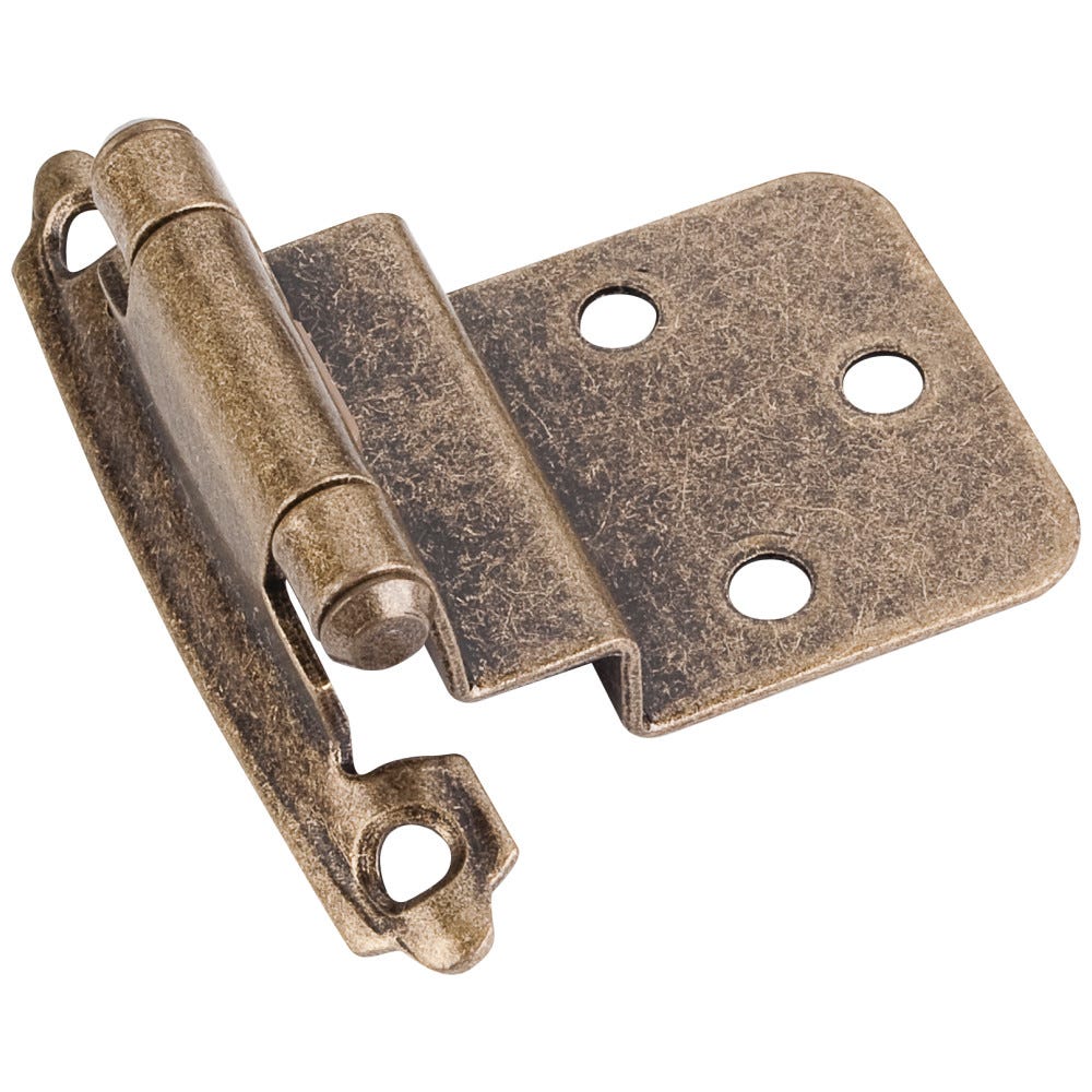 3/8" Inset Hinge-Burn in brass finish, functional hardware for cabinetry, durable and stylish