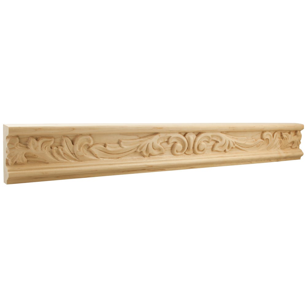 3" x 1" Hand Carved Frieze Moulding in Cherry wood finish, crafted for elegance and style