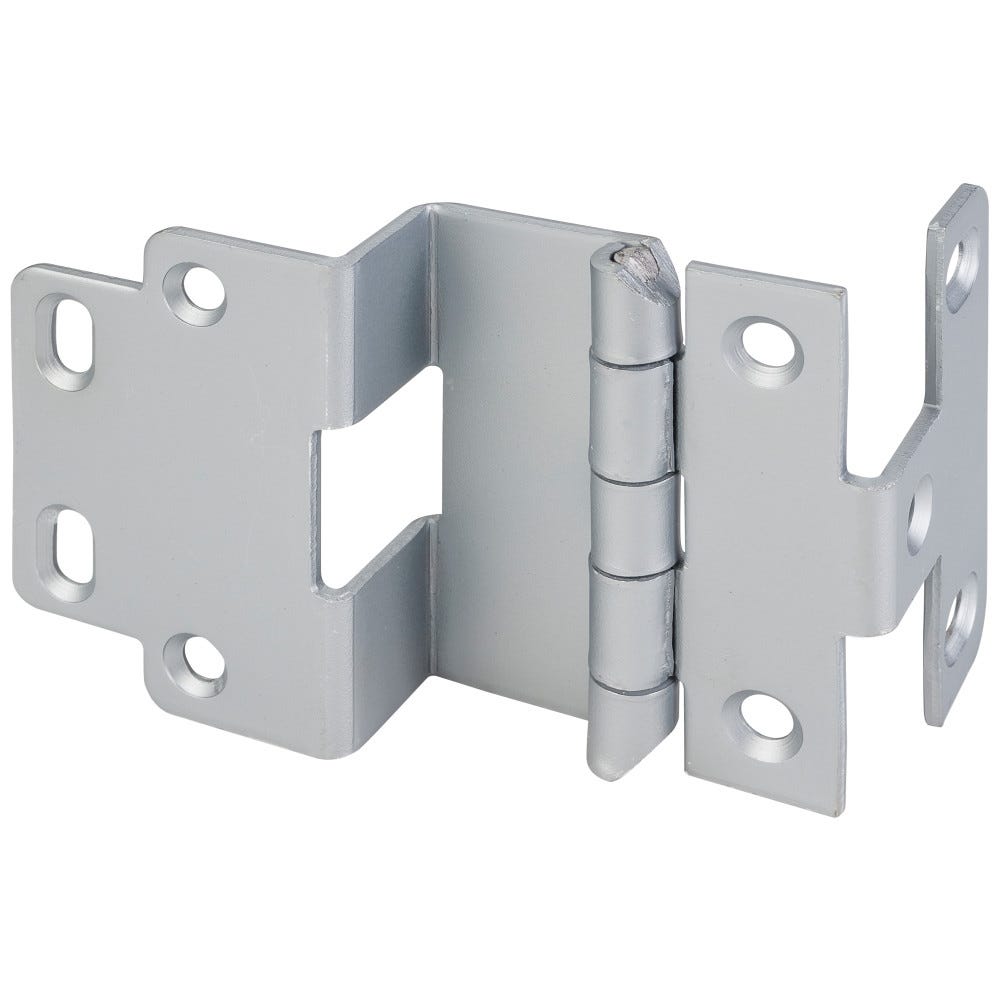 Non-Mortise Institutional 5-Knuckle Cabinet Hinge in dull chrome finish for 13/16" door thickness and 3/4" panel thickness