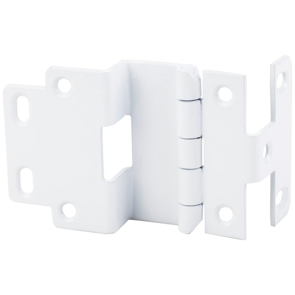 Non-Mortise Institutional 5-Knuckle Cabinet Hinge in White, designed for 13/16" door thickness and 3/4" panel thickness, durable functional hardware.
