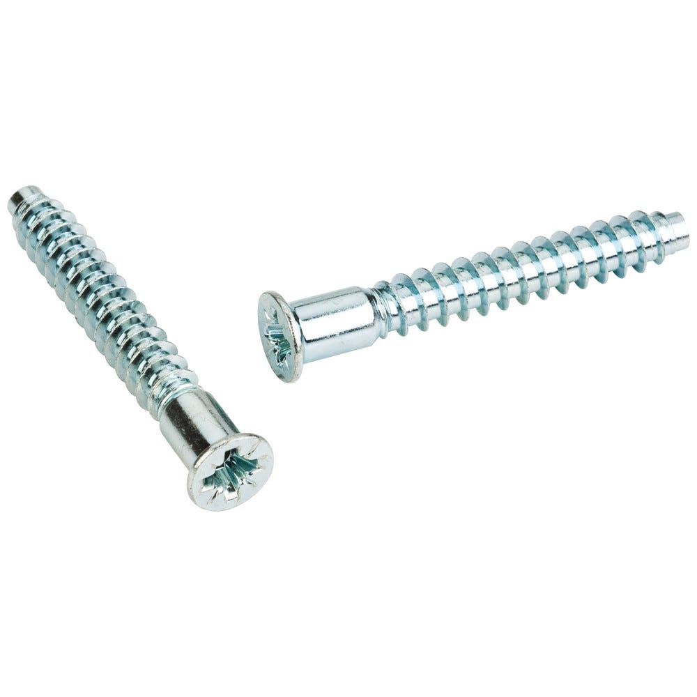 7mm x 50mm FH Pozi Con Screw in zinc finish, bag of 500 screws, durable functional hardware