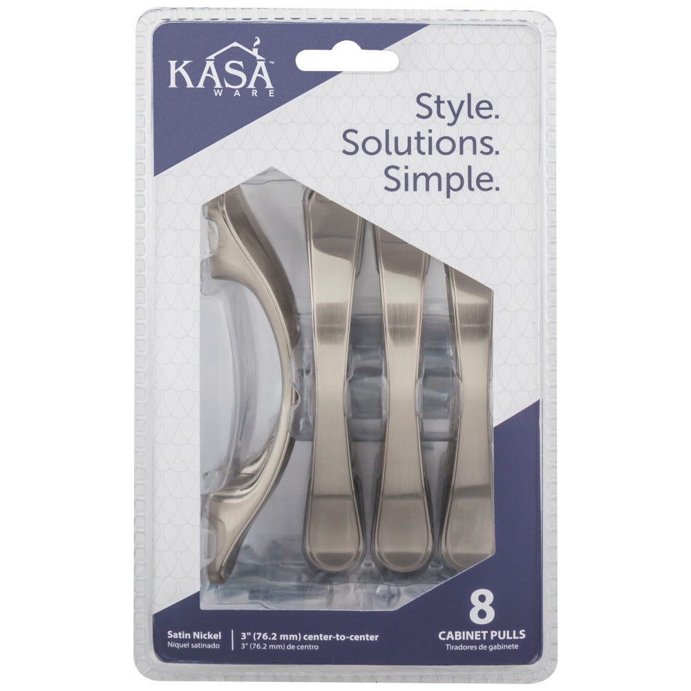 5-1/8" Satin Nickel Cabinet Pulls - Decorative Hardware for modern cabinetry