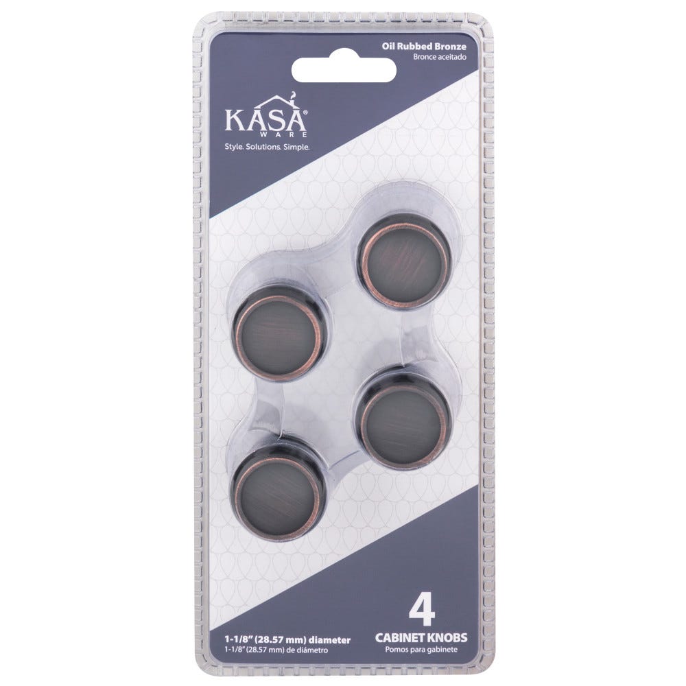 4-Pack of 1-1/8" Diameter Cabinet Knobs in Polished Chrome Finish, Decorative Hardware by Hardware Resources