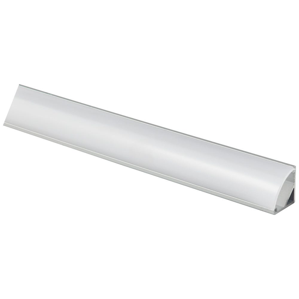 90" Angled 003 Housing in aluminum anodized finish with frosted lens, perfect for modern lighting solutions
