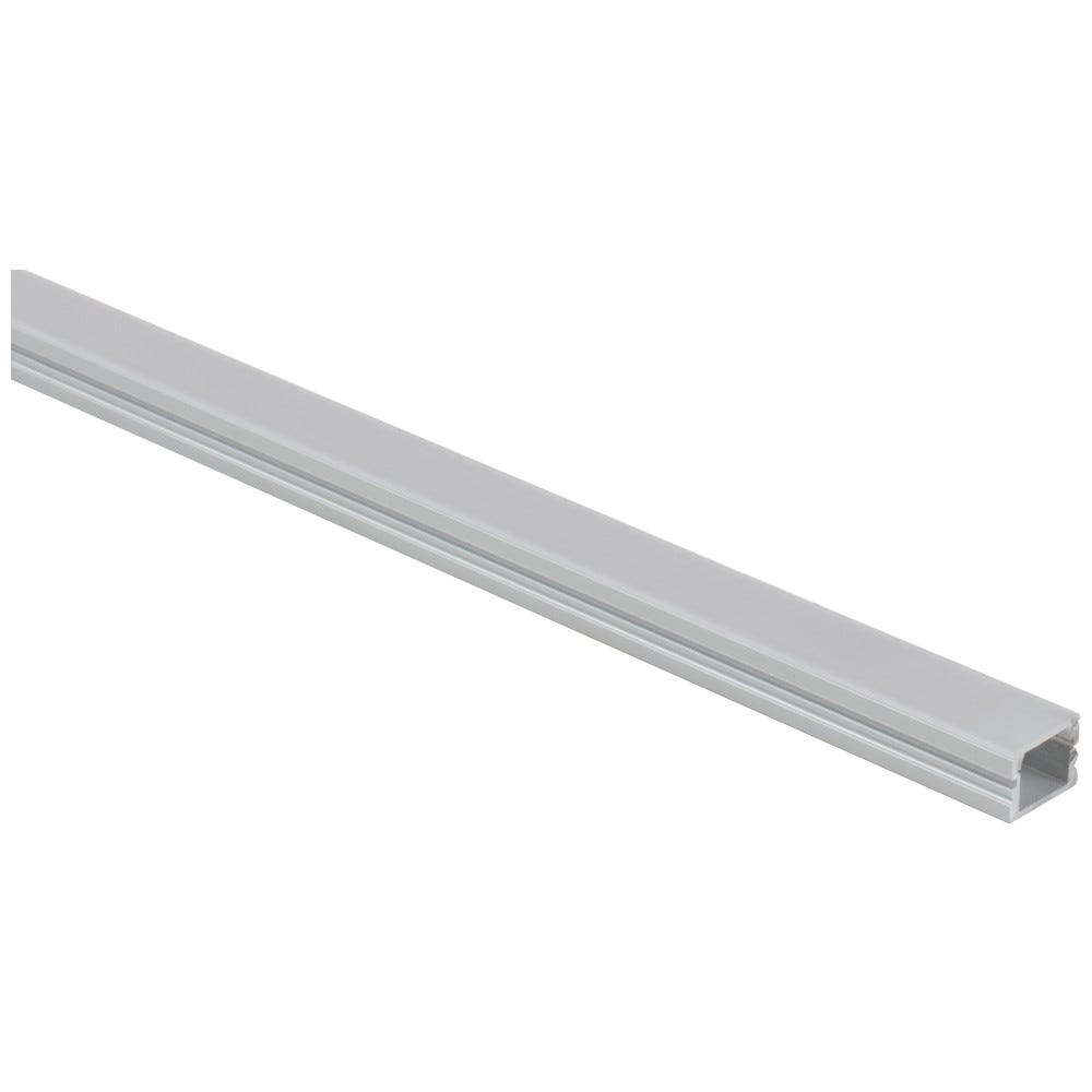 48" Flangeless Recessed Aluminum Housing with Frosted Lens, sleek aluminum finish, ideal for modern lighting solutions