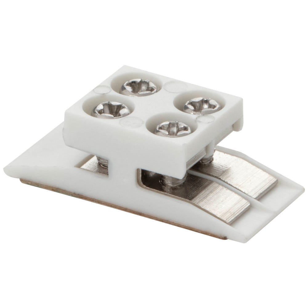 8-10 mm EZ Tape to Tape Connector 6-Pack in White, durable flooring accessory for seamless installation