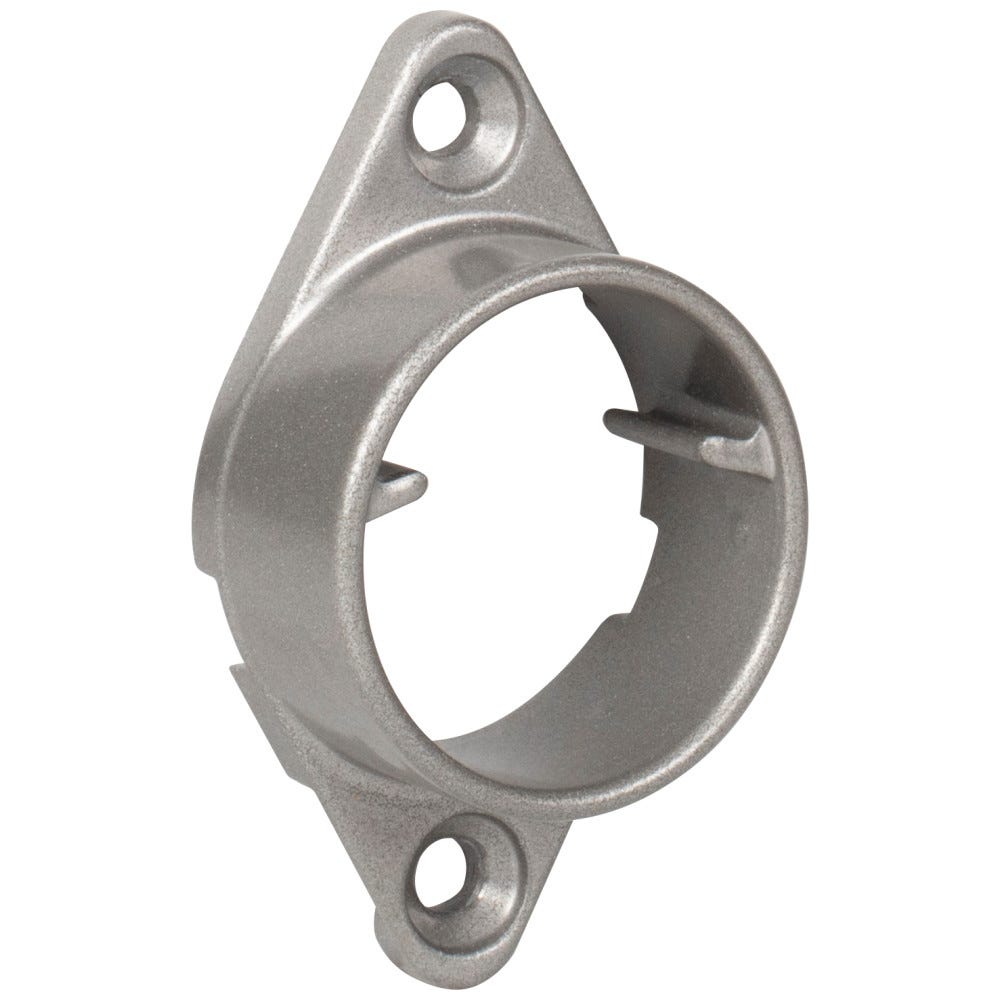 Flange Set Lighted Closet Rod in Satin Nickel finish, designed for stylish closet illumination